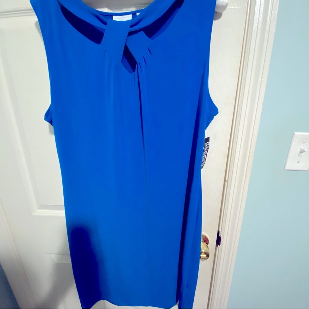 NY and C Blue sleeveless peek hole dress, XL